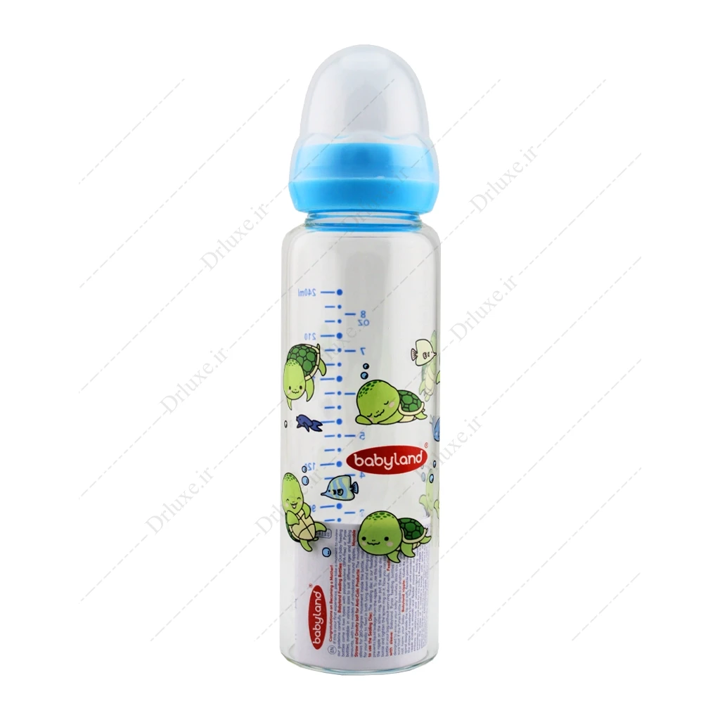 بطری شیر خوری 6-18 ماه پیرکس بی بی لند کد 470 ظرفیت 240 میلی‌لیتر